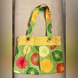 Handmade Tote Bag with Colorful Patterns